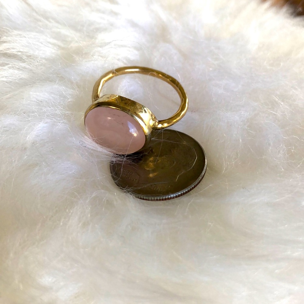 Julie Vos Stacking ring pink quartz size 5